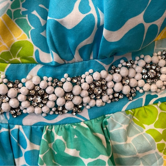 Lilly Pulitzer Jeweled Waistline Strapless Dress - Picture 13 of 13